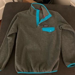 Grey and Blue Patagonia Fleece